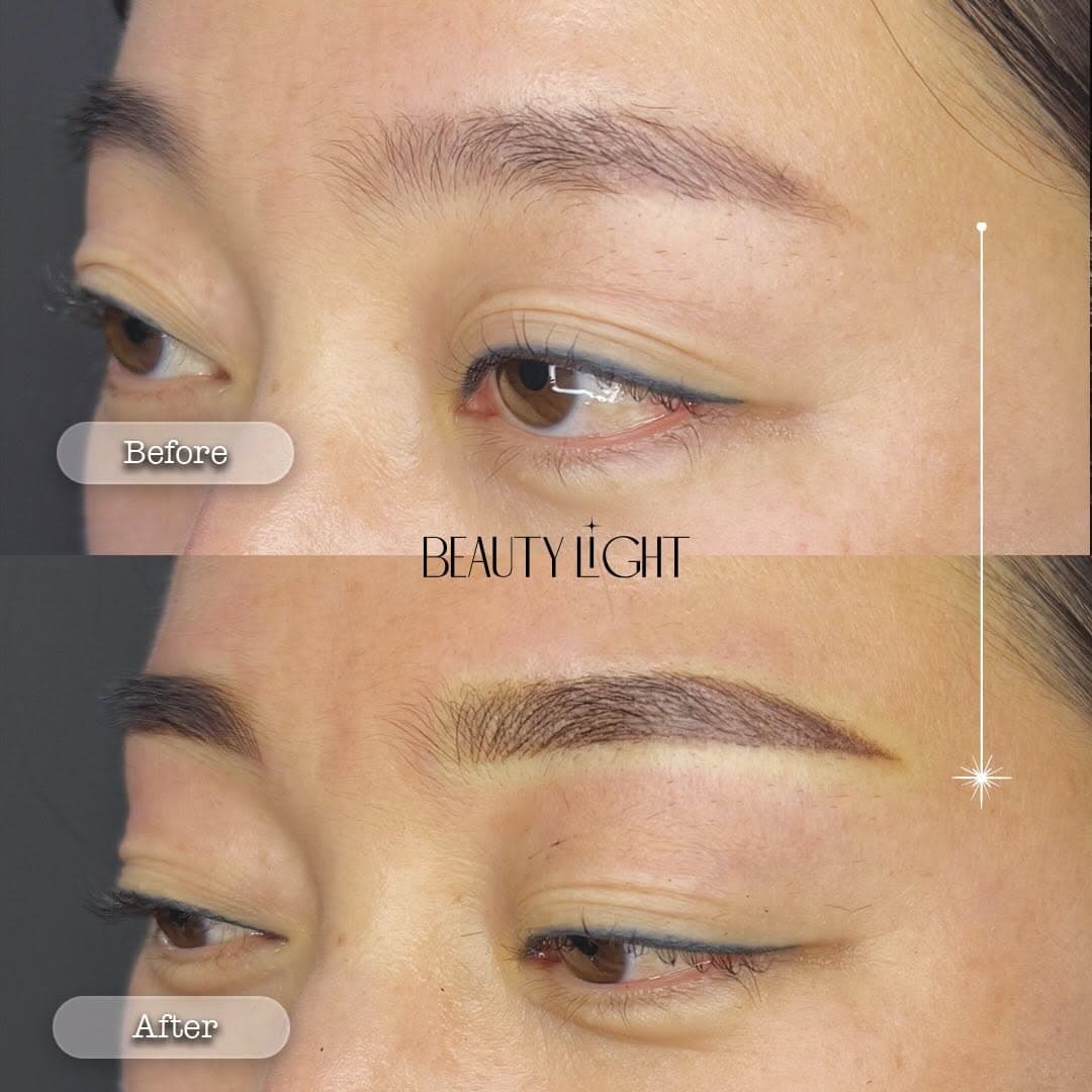 Eyebrow feathering and eyeliner before and after Toronto — The Black Light