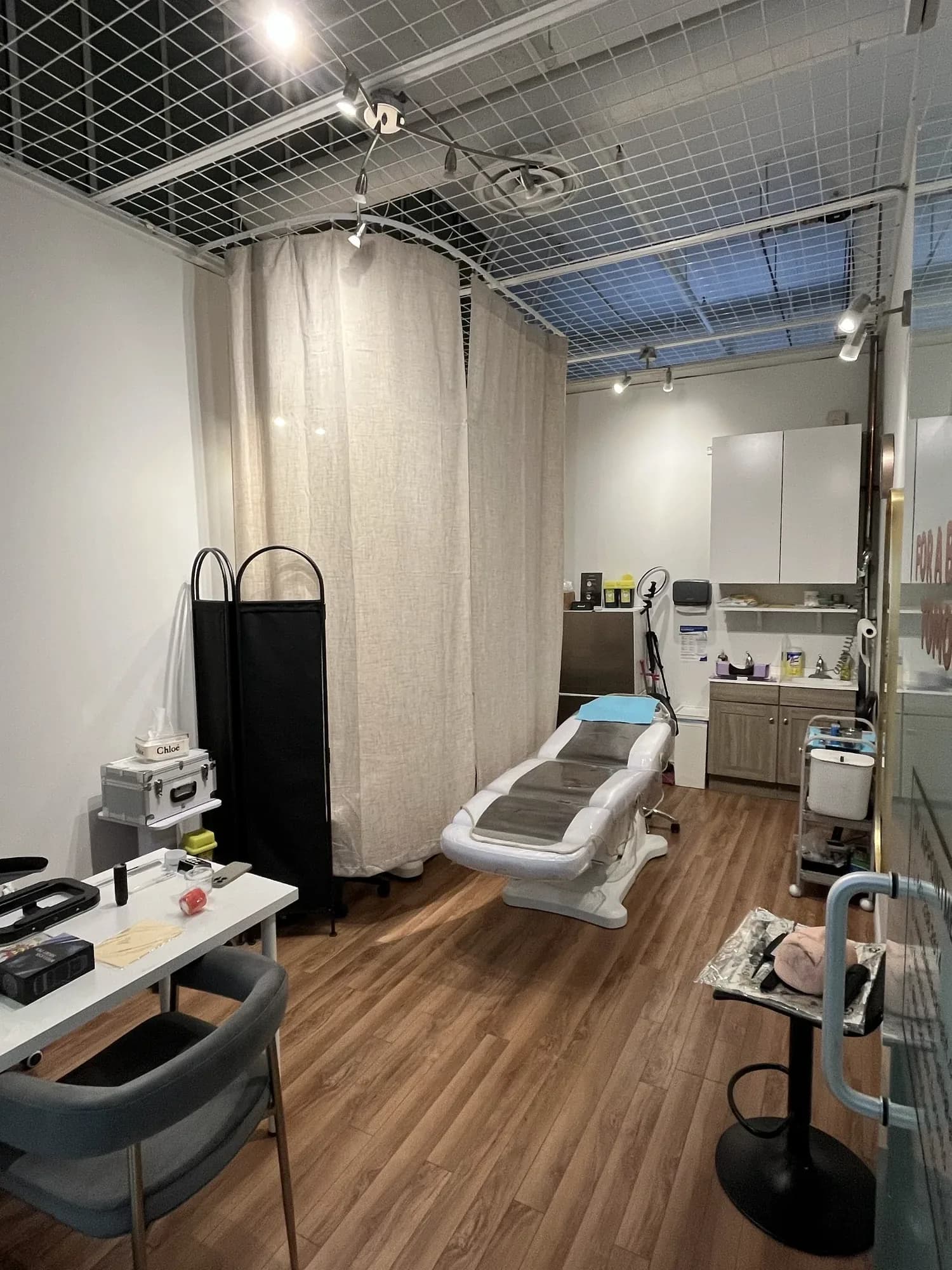 Treatment room at The Black Light SMP & PMU studio Toronto